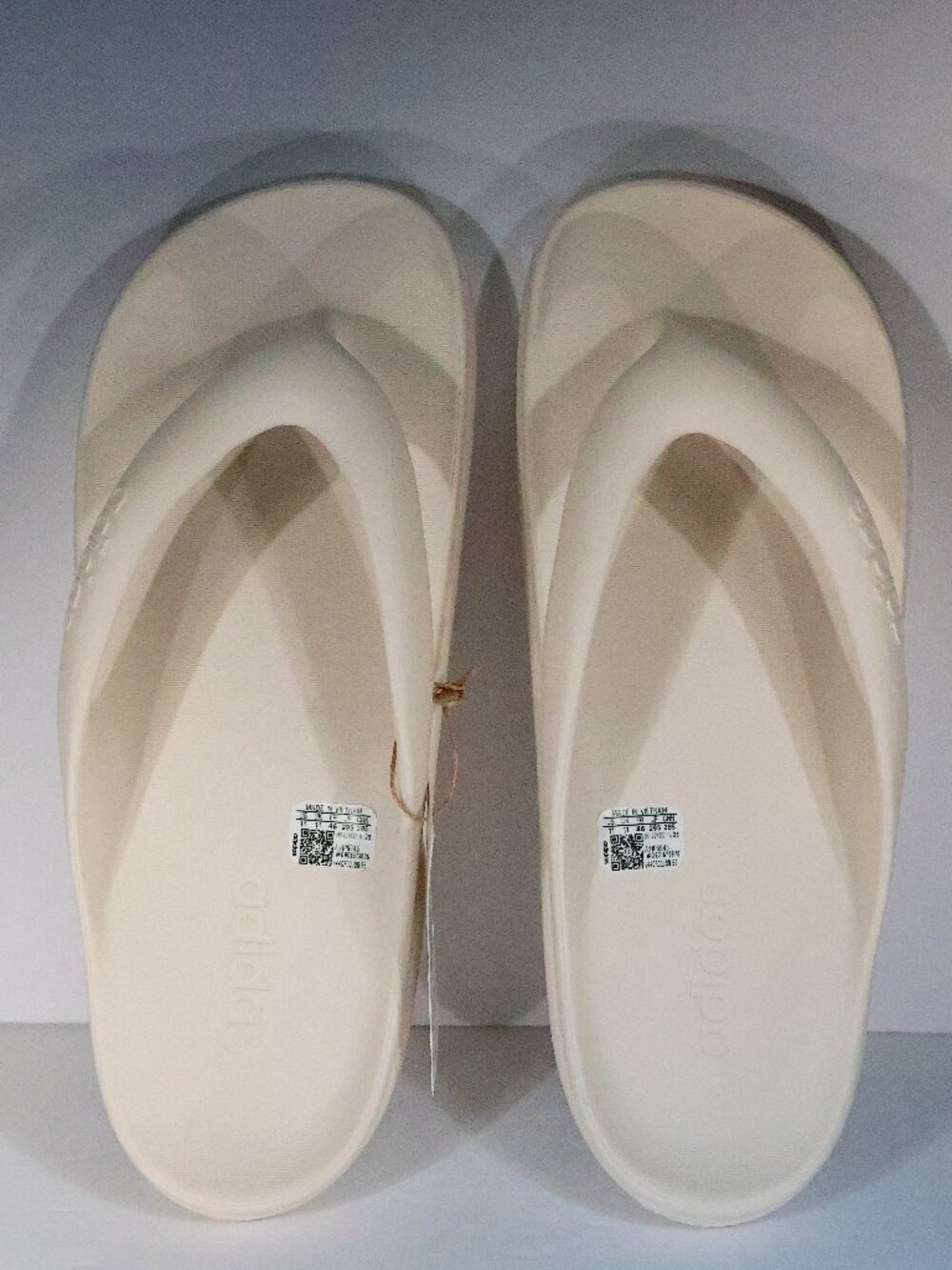 Adidas Adilette Lumia Slides Flip Flops White Unisex MEns Siz 11 Womens Size 12